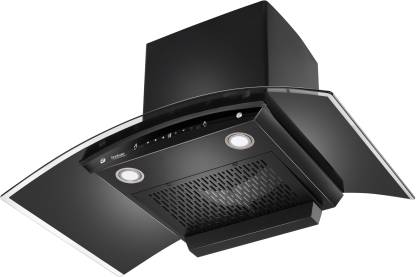 Hindware Sancia 90 Auto Clean Wall Mounted Chimney (Black 1200 CMH)#JustHere