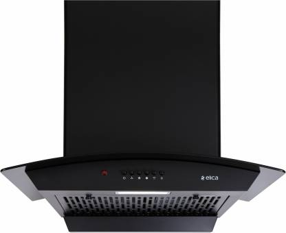 Elica FLCG PB 600 HAC NERO Auto Clean Wall Mounted Chimney (Black 1310 CMH)