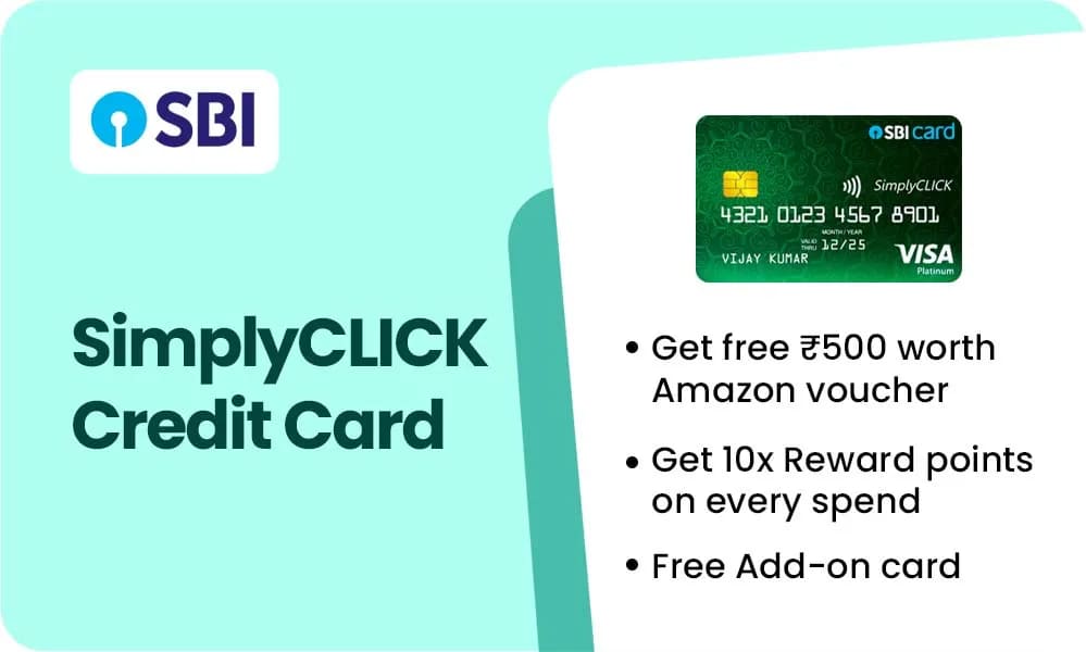 Get Amazon.in Gift Card worth Rs.500 with the SimplyCLICK SBI Card