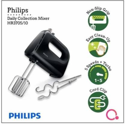 PHILIPS Daily Collection HR3705/10 Mixer 300 W Hand Blender (Black)
